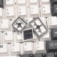 153 Keys Grey&White Keycap Set Profile ABS Two Color Molding Keycaps for Mechanical Keyboard