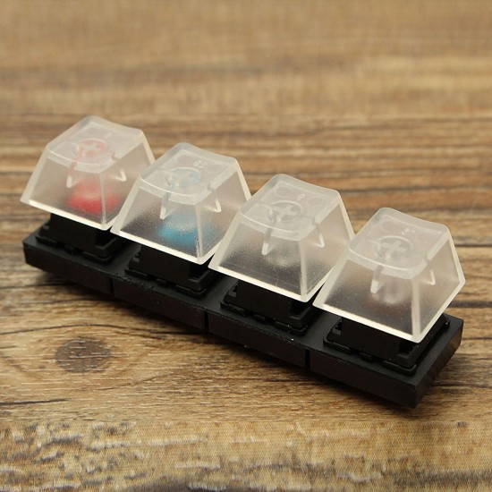 4 Clear caps and 4 MX Switch Keycap Sampler Tester Kit