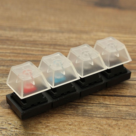 4 Clear caps and 4 MX Switch Keycap Sampler Tester Kit