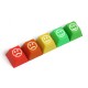 5 Keys Personality Emotion Keycap Set Profile PBT Dip-dye Carving Keycaps for Mechanical Keyboard