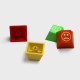 5 Keys Personality Emotion Keycap Set Profile PBT Dip-dye Carving Keycaps for Mechanical Keyboard