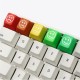 5 Keys Personality Emotion Keycap Set Profile PBT Dip-dye Carving Keycaps for Mechanical Keyboard