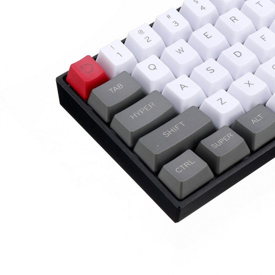 61 Keys White&Grey Keycap Set OEM Profile PBT Thick ANSI Layout Keycaps for 60% Mechanical Keyboard 61 Keys White&Grey Keycap Set OEM Profile PBT Thick ANSI Layout Keycaps for 60% Mechanical Keyboard