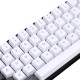 61 Keys White&Grey Keycap Set OEM Profile PBT Thick ANSI Layout Keycaps for 60% Mechanical Keyboard