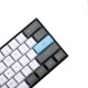 61 Keys White&Grey Keycap Set OEM Profile PBT Thick ANSI Layout Keycaps for 60% Mechanical Keyboard