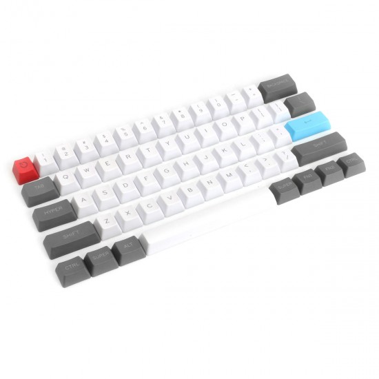 61 Keys White&Grey Keycap Set OEM Profile PBT Thick ANSI Layout Keycaps for 60% Mechanical Keyboard 61 Keys White&Grey Keycap Set OEM Profile PBT Thick ANSI Layout Keycaps for 60% Mechanical Keyboard