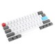 61 Keys White&Grey Keycap Set OEM Profile PBT Thick ANSI Layout Keycaps for 60% Mechanical Keyboard