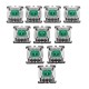 70PCS Pack 3Pin Gateron Clicky Green Switch Keyboard Switch for Mechanical Gaming Keyboard