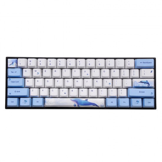 72 Keys Whale Keycap Set OEM Profile PBT Sublimation Keycaps for Mechanical Keyboard