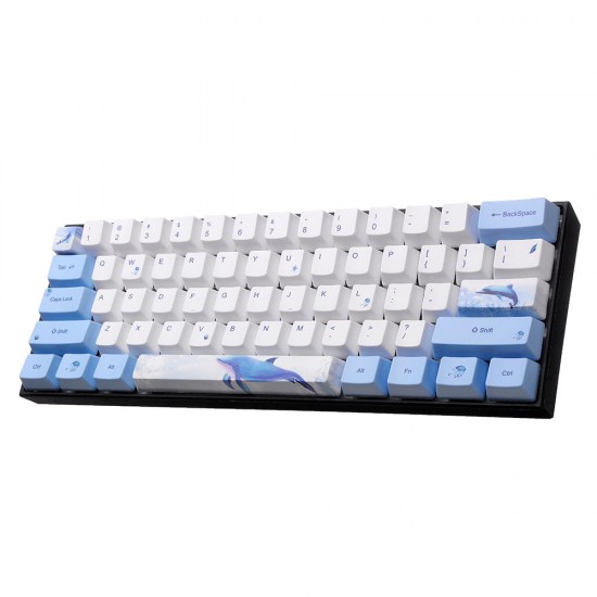 72 Keys Whale Keycap Set OEM Profile PBT Sublimation Keycaps for Mechanical Keyboard