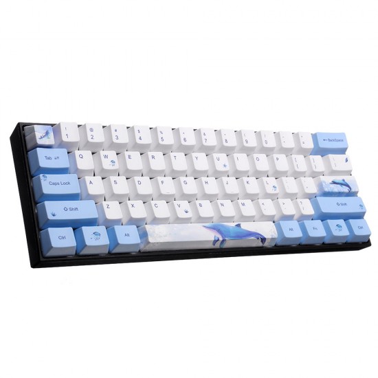 72 Keys Whale Keycap Set OEM Profile PBT Sublimation Keycaps for Mechanical Keyboard