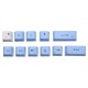 72 Keys Whale Keycap Set OEM Profile PBT Sublimation Keycaps for Mechanical Keyboard