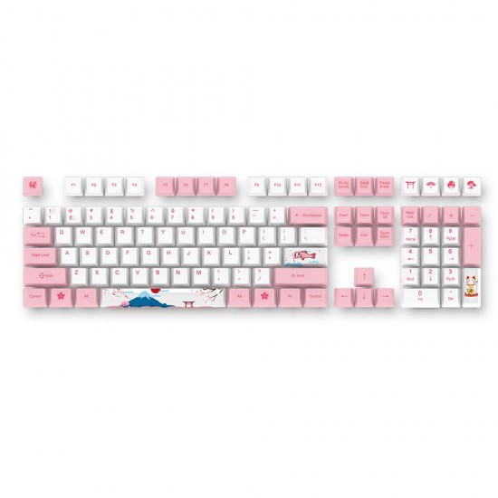 114 Keys World Tour - Tokyo Keycap Set OEM Profile PBT Dyesub Keycaps for Mechanical Keyboard