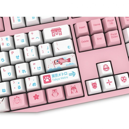 182 Keys World Tour-Tokyo R2 Keycap Set OEM Profile PBT Sublimation Japanese Keycaps for Mechanical Keyboards