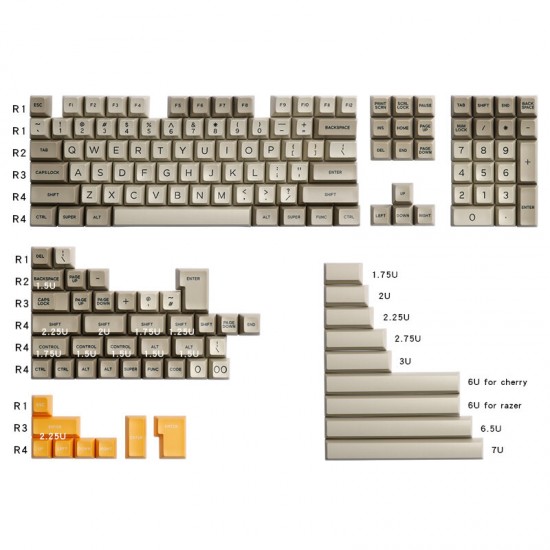 159 Keys 1980s Keycap Set SA Profile ABS Two-color Molding Keycaps for Mechanical Keyboards 159 Keys 1980s Keycap Set SA Profile ABS Two-color Molding Keycaps for Mechanical Keyboards