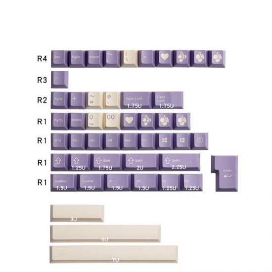 Enjoy 153 Key Milk Purple Profile ABS Keycaps Keycap Set for Mechanical Keyboard Enjoy 153 Key Milk Purple Profile ABS Keycaps Keycap Set for Mechanical Keyboard