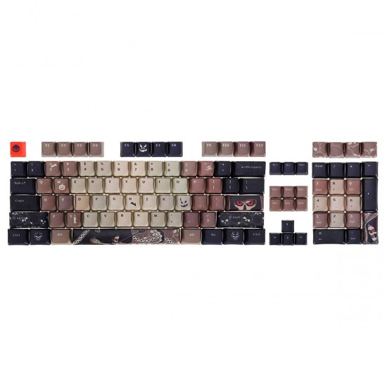 108 Keys Halloween Keycap Set OEM Profile PBT Dye-Sublimation Keycaps for Mechanical Keyboard