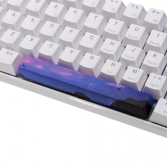 PBT OEM Profile Sunset peak Space Bar 6.25u Novelty Keycap for GK61 Black Case and MX Switch Keyboard PBT OEM Profile Sunset peak Space Bar 6.25u Novelty Keycap for GK61 Black Case and MX Switch Keyboard