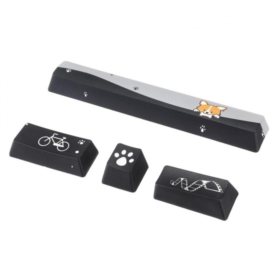 PBT OEM Profile Yellow Dog Shark Space Bar 6.25u Novelty Keycap + ESC Enter Keycaps PBT OEM Profile Yellow Dog Shark Space Bar 6.25u Novelty Keycap + ESC Enter Keycaps