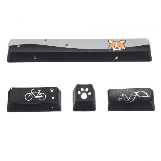 PBT OEM Profile Yellow Dog Shark Space Bar 6.25u Novelty Keycap + ESC Enter Keycaps PBT OEM Profile Yellow Dog Shark Space Bar 6.25u Novelty Keycap + ESC Enter Keycaps