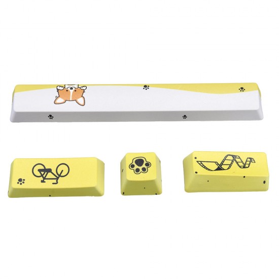PBT OEM Profile Yellow Dog Shark2 Space Bar 6.25u Novelty Keycap + ESC Enter Keycaps PBT OEM Profile Yellow Dog Shark2 Space Bar 6.25u Novelty Keycap + ESC Enter Keycaps