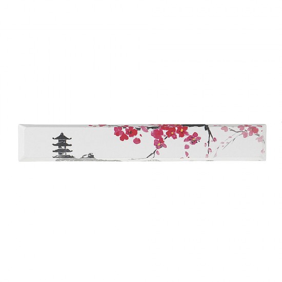 PBT Pagoda Plum Blossom Space Bar 6.25u Novelty Keycap