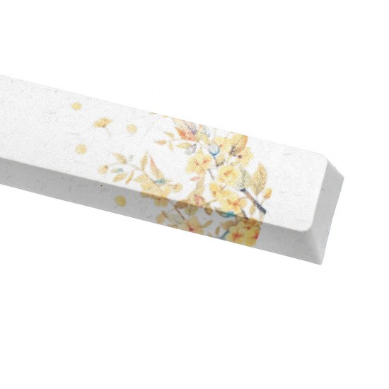 PBT Small Yellow Flower Space Bar 6.25u Novelty Keycap PBT Small Yellow Flower Space Bar 6.25u Novelty Keycap