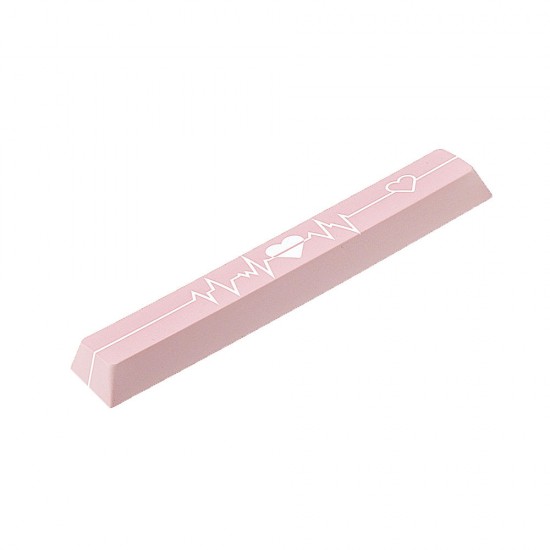 Pink Heart PBT Space Bar 6.25u Novelty Keycap