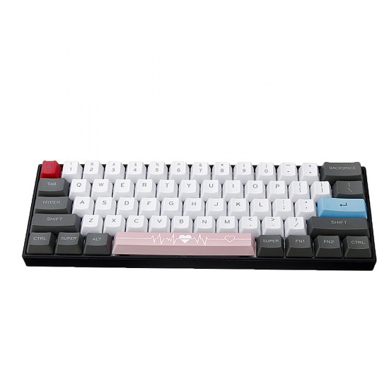 Pink Heart PBT Space Bar 6.25u Novelty Keycap