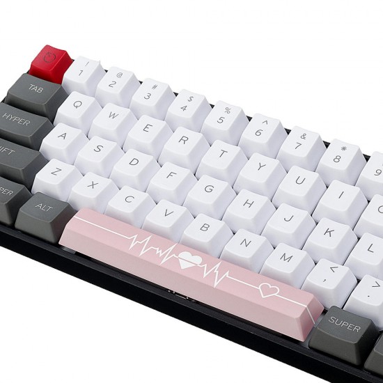 Pink Heart PBT Space Bar 6.25u Novelty Keycap