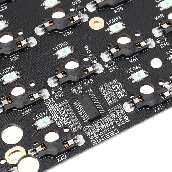 GK64XS PCB Wired Platinum Motherboard Mechanical Keyboard Kit Hot Swap RGB Light
