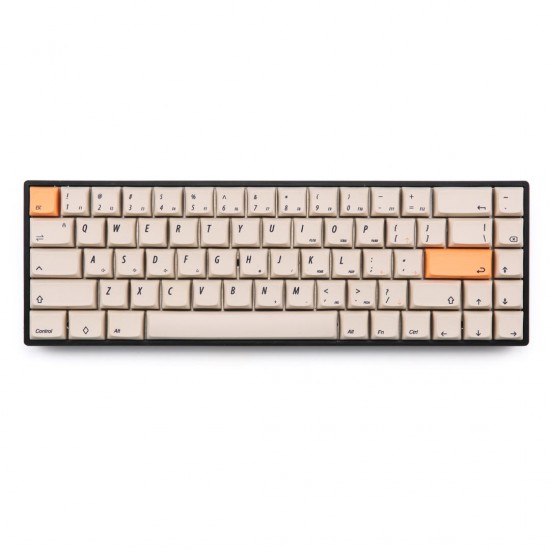 75 Keys Orange&Yellow Keycap Set XDA Profile PBT Sublimation Keycaps for 61/64/68 Keys Mechanical Keyboard