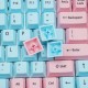 78/98/122 Keys Pink&Blue Keycap Set Profile PBT Sublimation Keycaps for Mechanical Keyboard