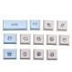 Moon Landing Mars Keycaps XDA Sublimation PBT Two Color 121 Keys Mechanical Keyboard Keycap