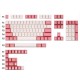 108 Keys Pink&White Keycap Set SA Profile ABS Double Shot Keycaps for Mechanical Keyboard