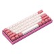 108 Keys Pink&White Keycap Set SA Profile ABS Double Shot Keycaps for Mechanical Keyboard