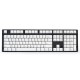108 Key White Color Black Fonts Dye-sub PBT Keycaps Keycap Set for Mechanical Keyboard