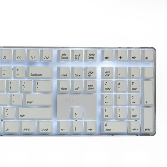 108 Key White Color Black Fonts Dye-sub PBT Keycaps Keycap Set for Mechanical Keyboard