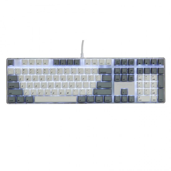 108 Key White Gray Color Dye-sub PBT Keycaps Keycap Set for Mechanical Keyboard 108 Key White Gray Color Dye-sub PBT Keycaps Keycap Set for Mechanical Keyboard