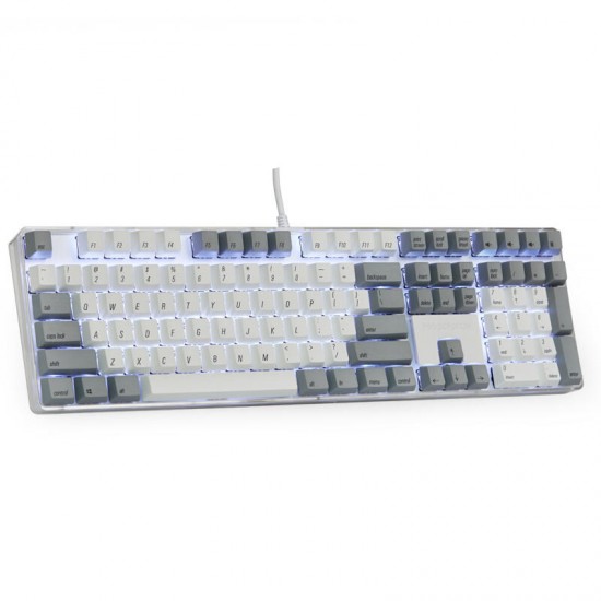 108 Key White Gray Color Dye-sub PBT Keycaps Keycap Set for Mechanical Keyboard