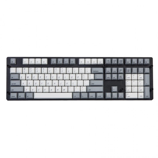 108 Key White Gray Color Dye-sub PBT Keycaps Keycap Set for Mechanical Keyboard