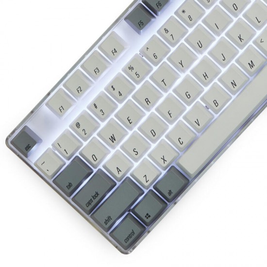 108 Key White Gray Color Dye-sub PBT Keycaps Keycap Set for Mechanical Keyboard 108 Key White Gray Color Dye-sub PBT Keycaps Keycap Set for Mechanical Keyboard