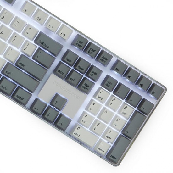 108 Key White Gray Color Dye-sub PBT Keycaps Keycap Set for Mechanical Keyboard