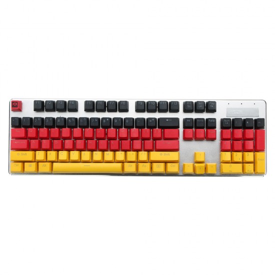 German Flag Color 109 Keycaps OEM Profile Double Shot Backlit PBT Key Caps