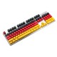 German Flag Color 109 Keycaps OEM Profile Double Shot Backlit PBT Key Caps