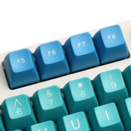 134 Key Sea Blue SA Profile ABS Keycaps Customized Keycap Set for 60% 65% 75% 80% 100% HHKB ISO Layout Mechanical Keyboard