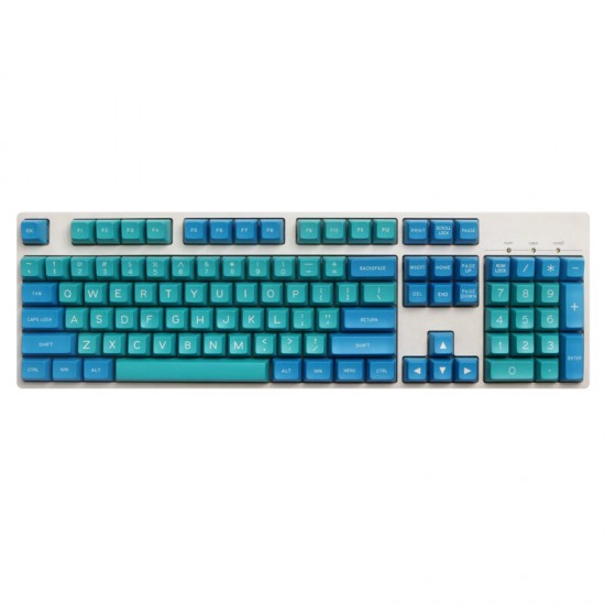 134 Key Sea Blue SA Profile ABS Keycaps Customized Keycap Set for 60% 65% 75% 80% 100% HHKB ISO Layout Mechanical Keyboard