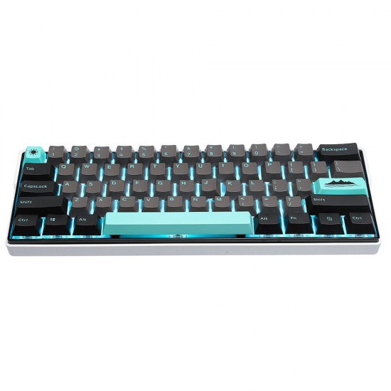 104 Keys Graphite Blue Keycap Set OEM Profile PBT Keycaps for 61/68/87/104/108 Keys Mechanical Keyboards Comes With 4 Replacement Keycaps