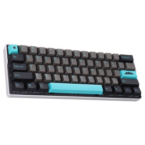 104 Keys Graphite Blue Keycap Set OEM Profile PBT Keycaps for 61/68/87/104/108 Keys Mechanical Keyboards Comes With 4 Replacement Keycaps