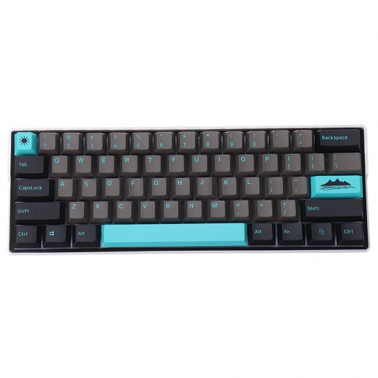 104 Keys Graphite Blue Keycap Set OEM Profile PBT Keycaps for 61/68/87/104/108 Keys Mechanical Keyboards Comes With 4 Replacement Keycaps